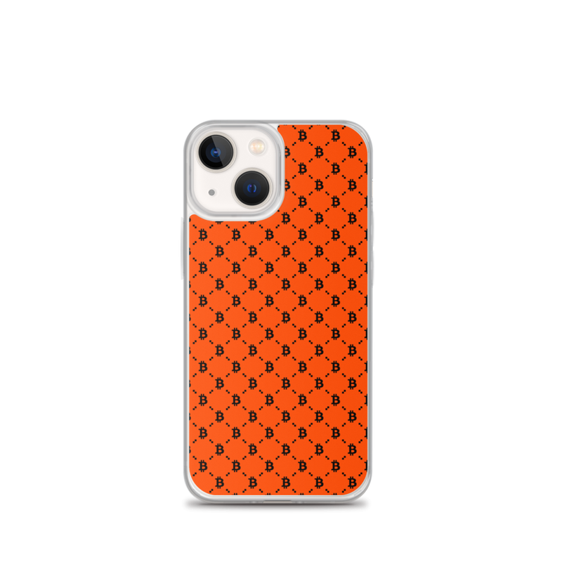 iphone case iphone 13 mini case on phone 62371889c3f7e - Bitcoin Fashion Orange iPhone Case