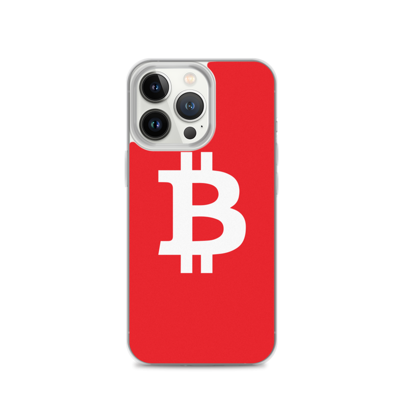 iphone case iphone 13 pro case on phone 623708b5d14d4 - Bitcoin Red iPhone Case