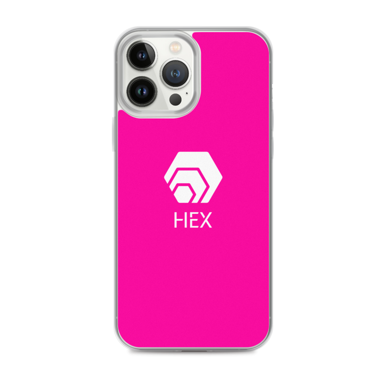 iphone case iphone 13 pro max case on phone 6231efd699bd4 - HEX Deep Pink iPhone Case