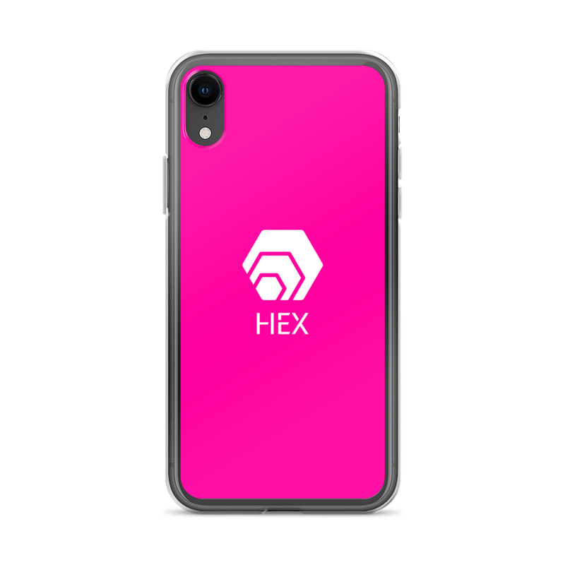 iphone case iphone xr case on phone 6231efd699d37 - HEX Deep Pink iPhone Case