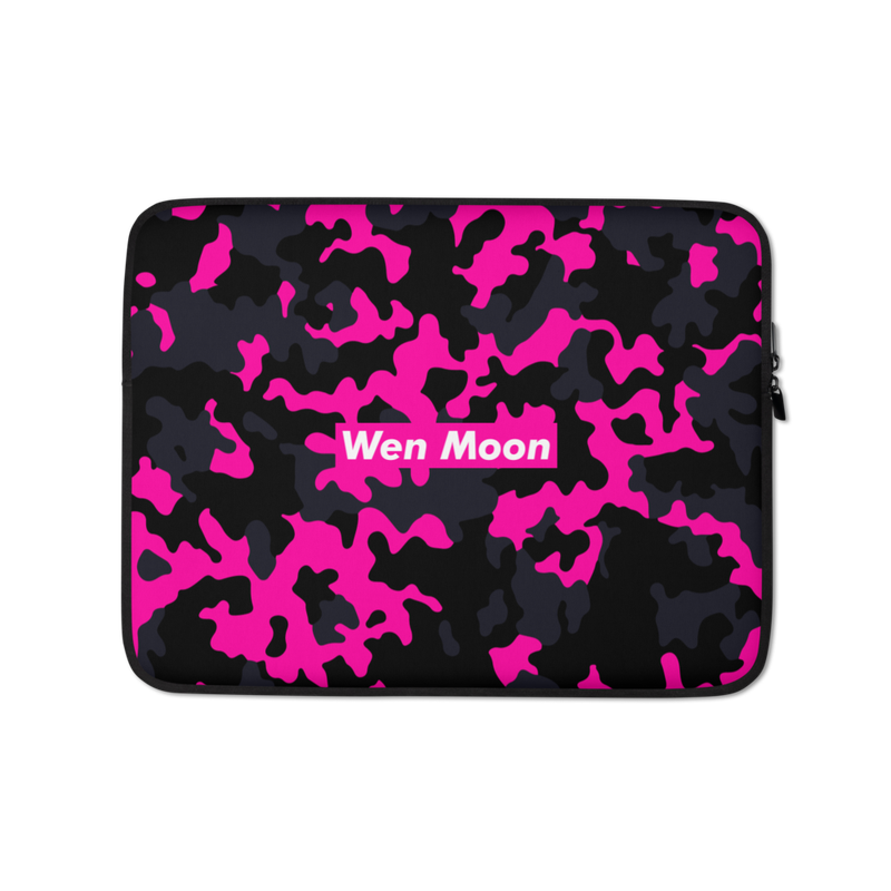 laptop sleeve 13 front 622cccc52929c - Wen Moon Pink Camouflage Laptop Sleeve
