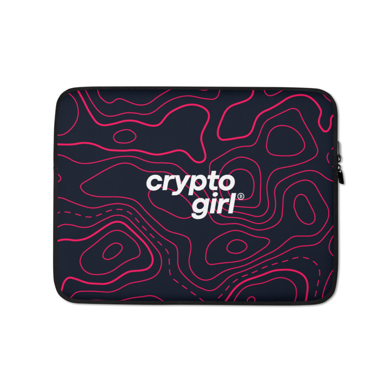 laptop sleeve 13 front 622cd0a66c187 - Crypto Girl Laptop Sleeve