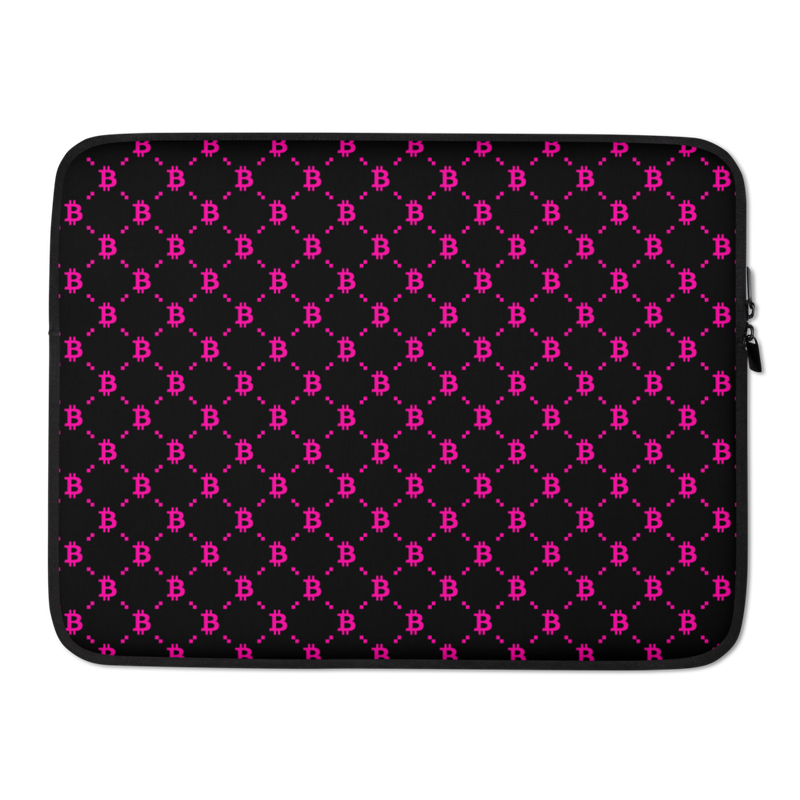 laptop sleeve 15 front 622ccdfa6a2cf - Bitcoin Black & Pink Fashion Laptop Sleeve