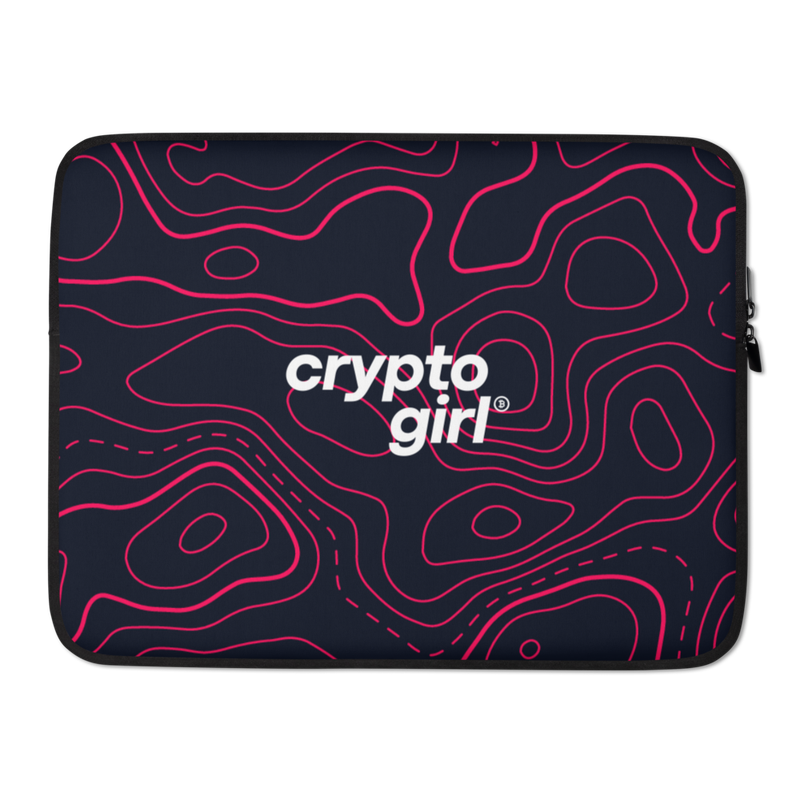 laptop sleeve 15 front 622cd0a66c235 - Crypto Girl Laptop Sleeve