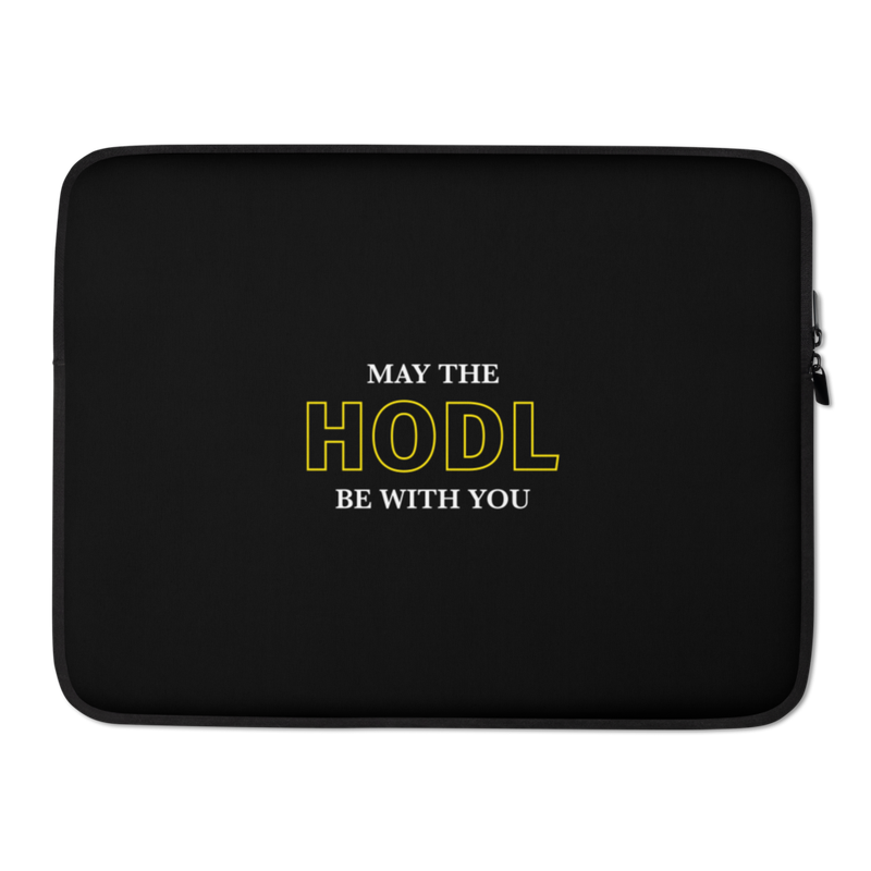 laptop sleeve 15 front 622cd360a203f - May the HODL Be With You Laptop Sleeve