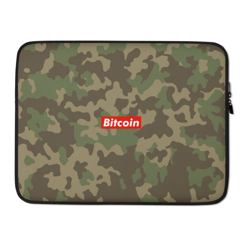 Bitcoin (RED) Camouflage Laptop Sleeve - 