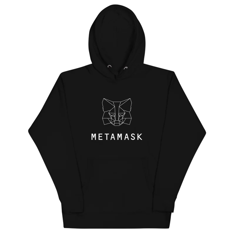 MetaMask Fox White Outline Hoodie