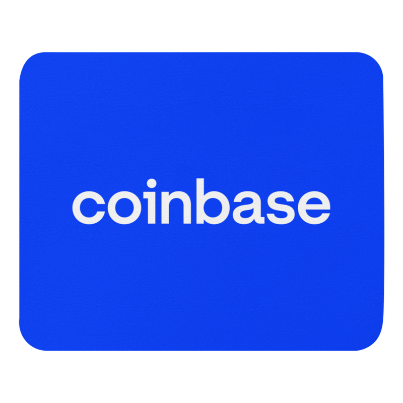 mouse pad white front 62320952c746a - Coinbase Blue Mouse Pad