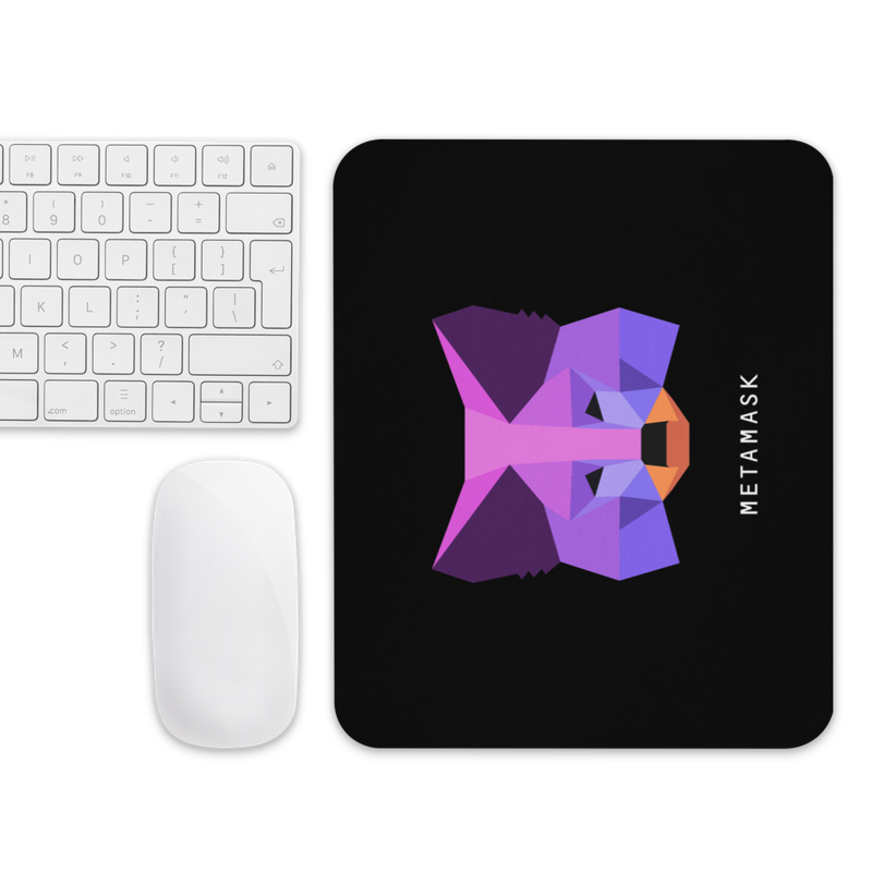 mouse pad white front 62326b72934a9 - MetaMask Purple Fox Mouse Pad