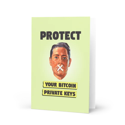 Protect Your Bitcoin Private Keys Greeting Card