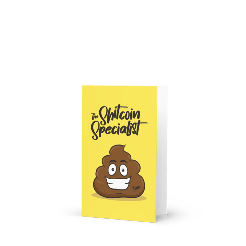 Shitcoin Specialist Greeting Card