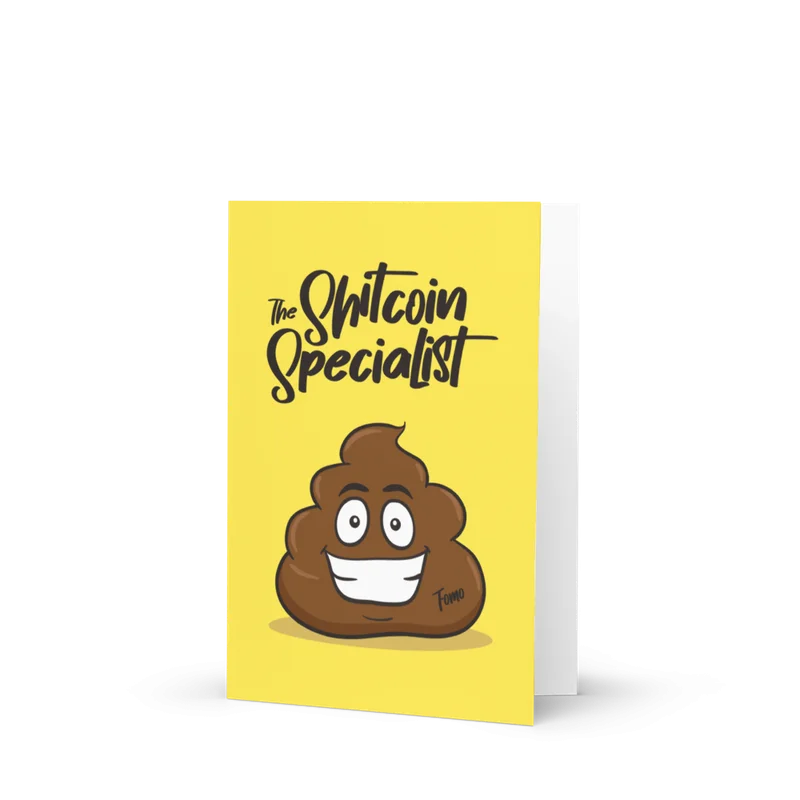 Shitcoin Specialist Greeting Card - Image 3