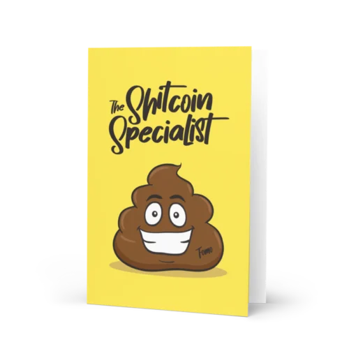 Shitcoin Specialist Greeting Card