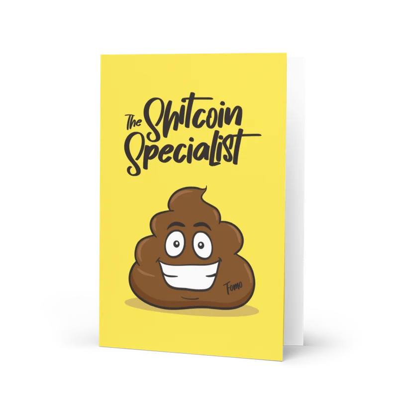 Shitcoin Specialist Greeting Card
