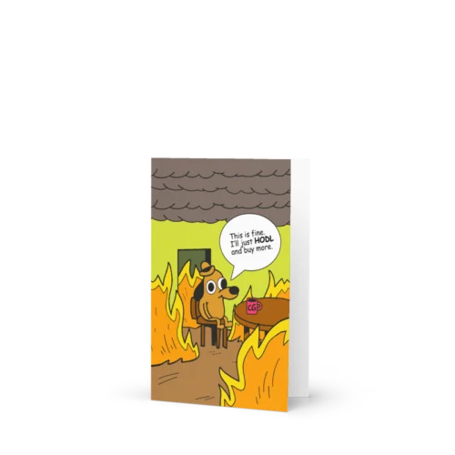 This is Fine Meme Greeting Card