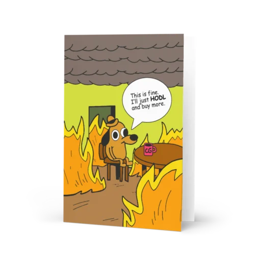 This is Fine Meme Greeting Card