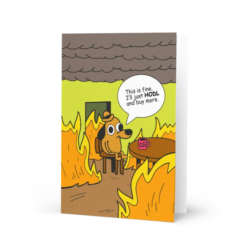 This is Fine Meme Greeting Card