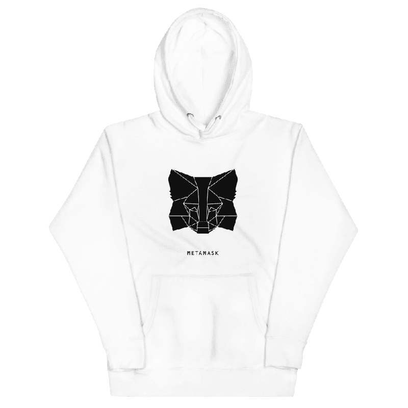 unisex premium hoodie white front 623270648a5a9 - MetaMask Black Fox Logo Hoodie