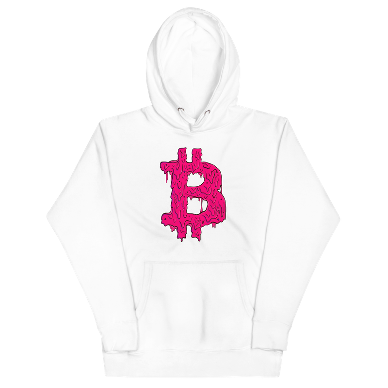 unisex premium hoodie white front 62327cb458b6a - Bitcoin Pink Grime Hoodie