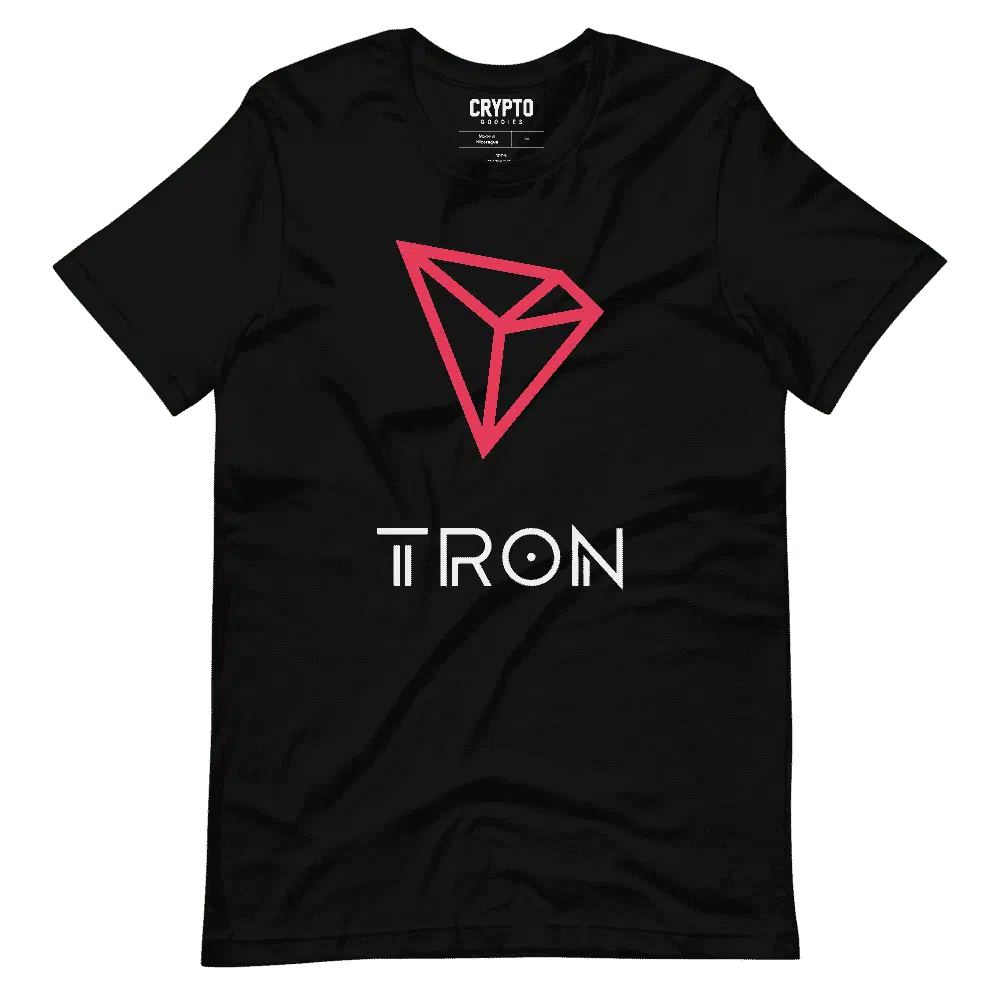 unisex staple t shirt black front 62266e171f608 - Tron (TRX) Large Logo T-Shirt