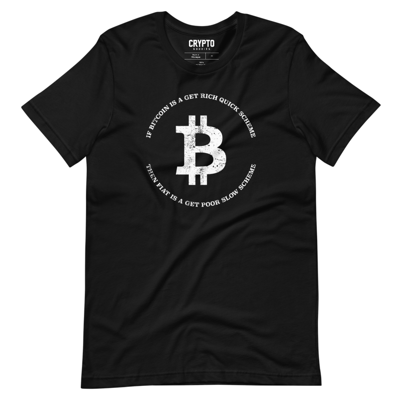 unisex staple t shirt black front 623a419ae8ac0 - Bitcoin - Get Rich Quick Scheme T-Shirt