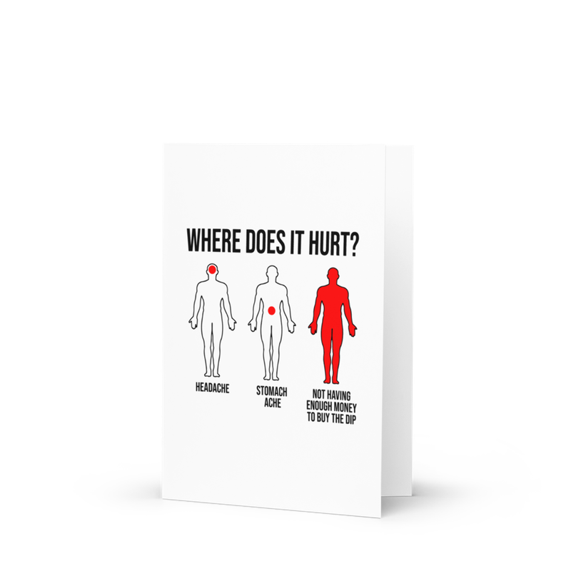 Where Does It Hurt Meme Greeting Card