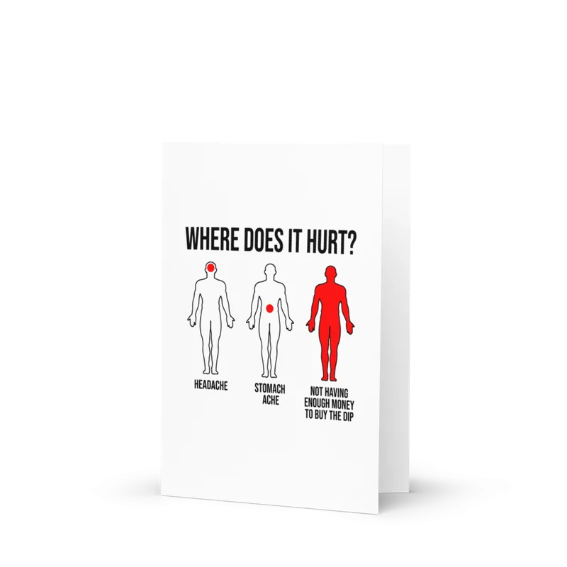 Where Does It Hurt Meme Greeting Card - Image 3
