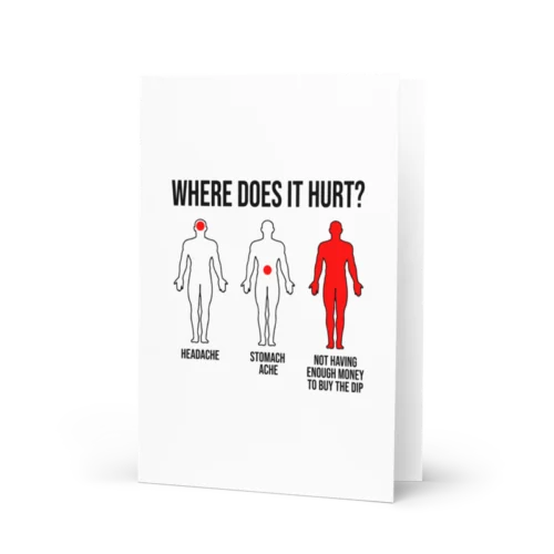 Where Does It Hurt Meme Greeting Card