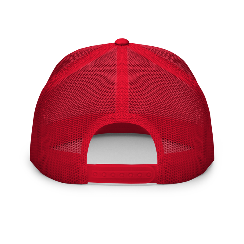 5 panel trucker cap red white red back 62542c9d84d6b - Ethereum Calligraphy Logo Trucker Cap