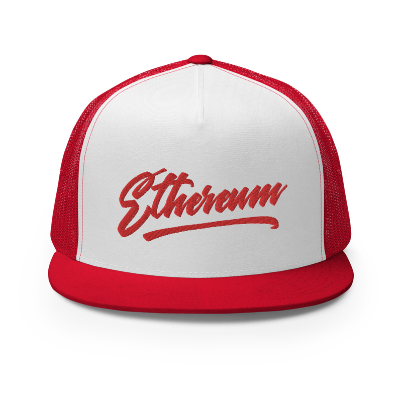 Ethereum Calligraphy Logo Trucker Cap