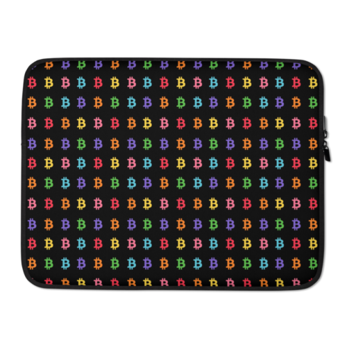 Bitcoin Colorful Pattern Laptop Sleeve