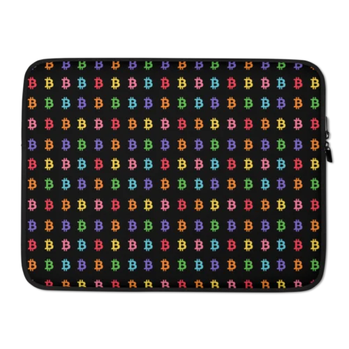 Bitcoin Colorful Pattern Laptop Sleeve