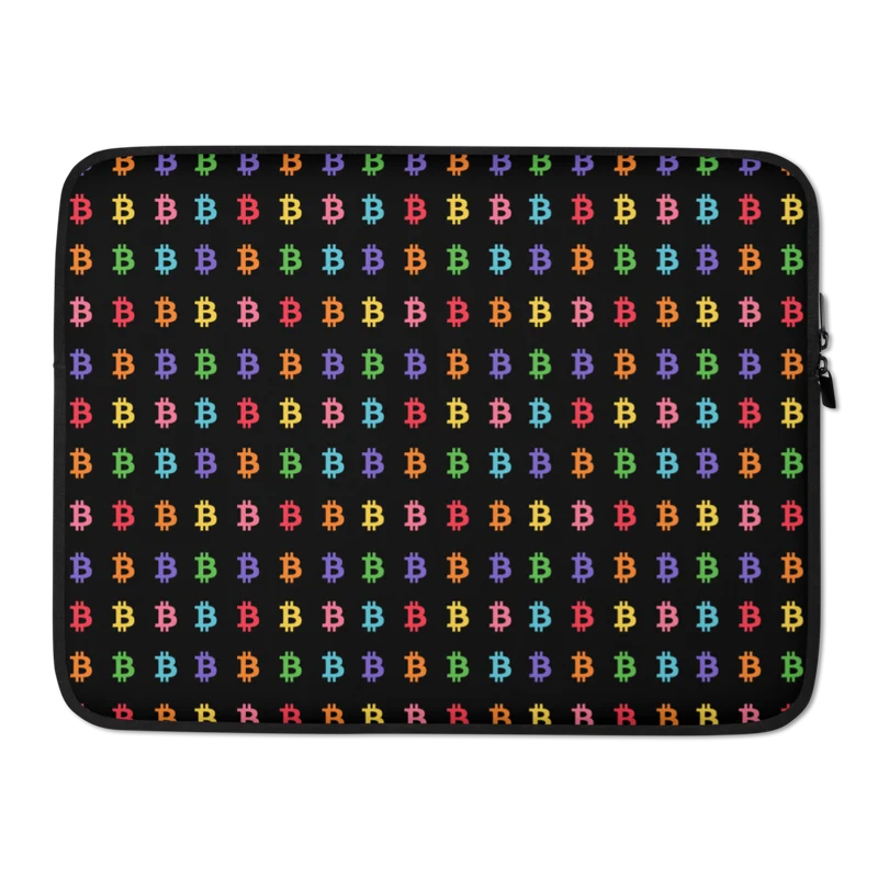 Bitcoin Colorful Pattern Laptop Sleeve