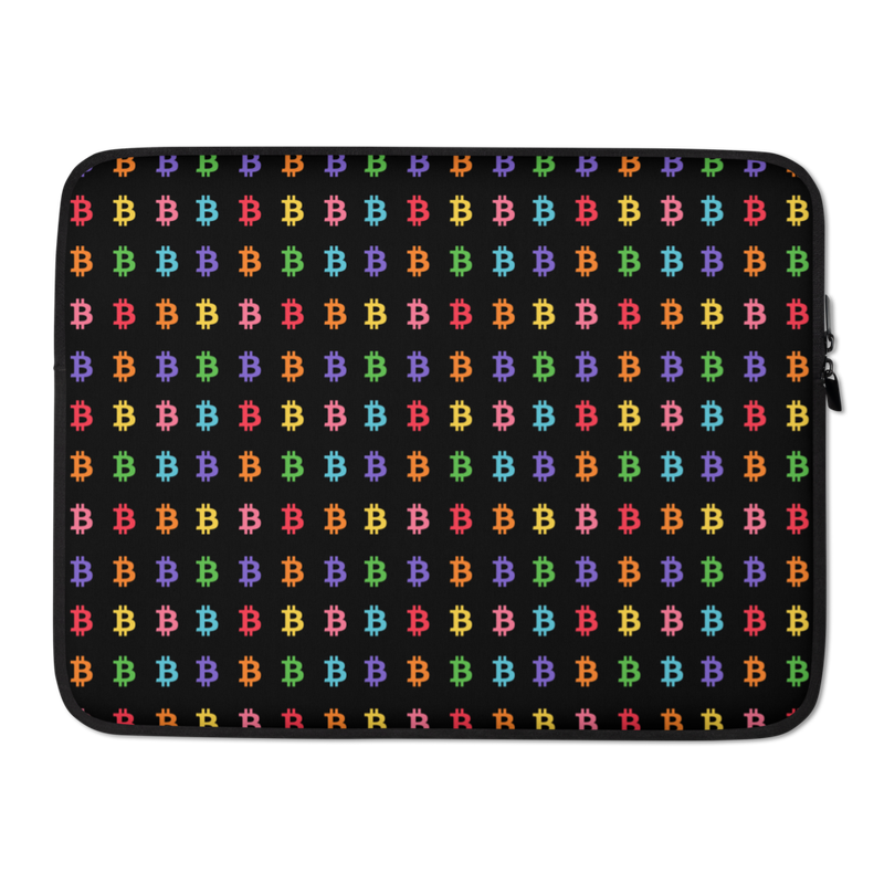 Bitcoin Colorful Pattern Laptop Sleeve