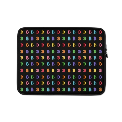 Bitcoin Colorful Pattern Laptop Sleeve