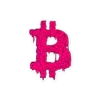 Bitcoin Pink Grime Sticker