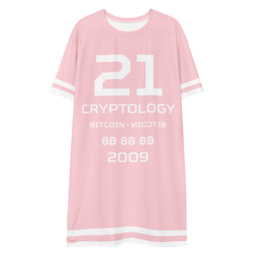 Bitcoin x Cryptology Pale Pink T-Shirt Dress