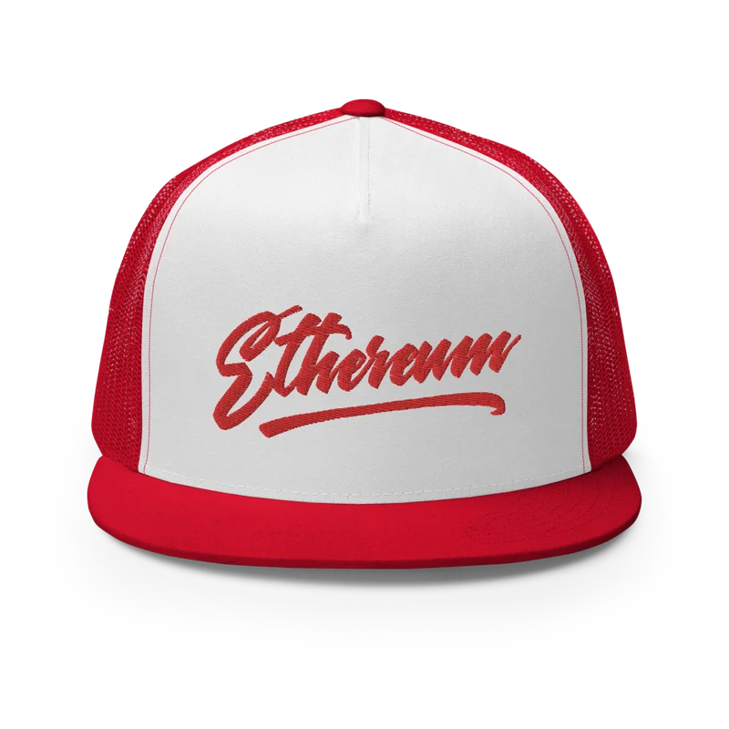 Ethereum Calligraphy Logo Trucker Cap