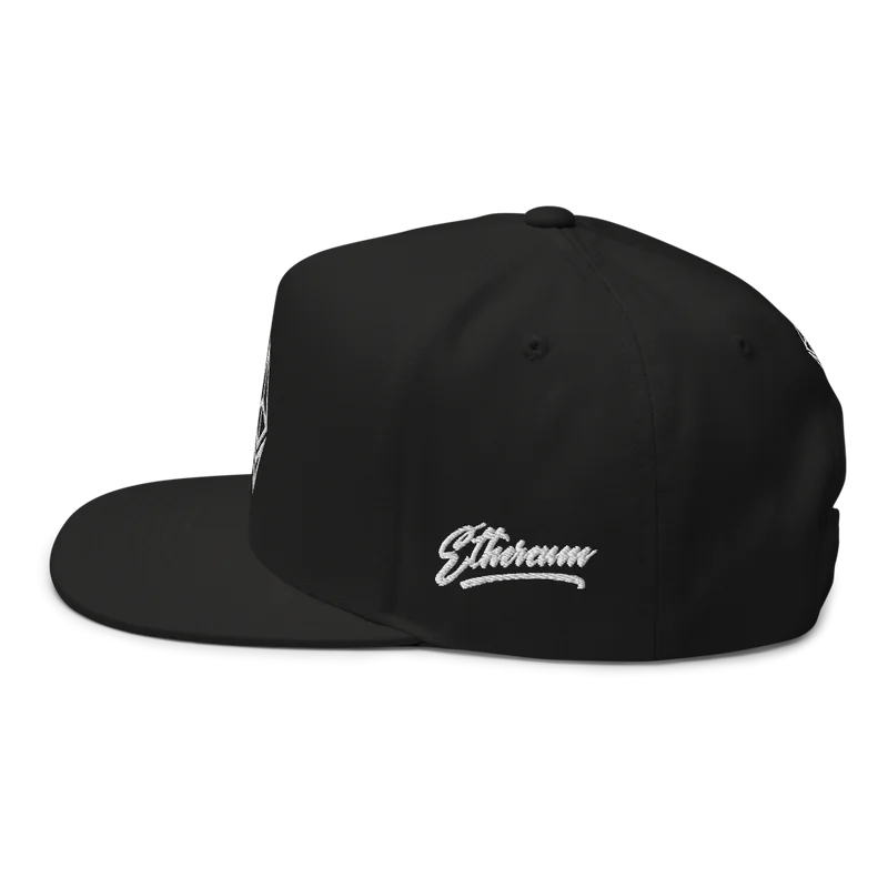 Ethereum Outline Logo Snapback Hat - Image 3