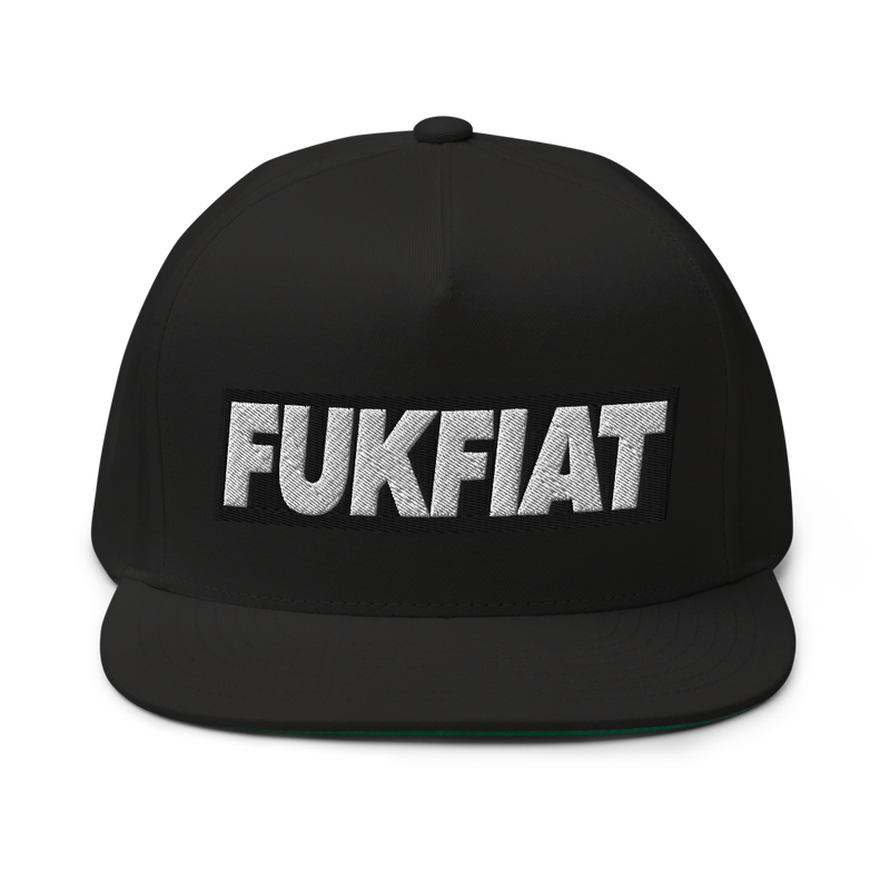 flat bill cap black front 626d6ed83cfb4 - FUKFIAT Cryptocurrency 3D Snapback Hat