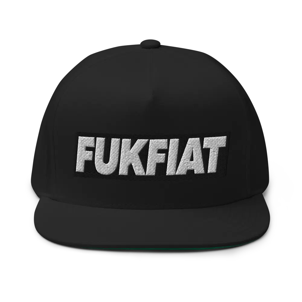 flat bill cap black front 626d6ed83cfb4 - FUKFIAT Cryptocurrency 3D Snapback Hat