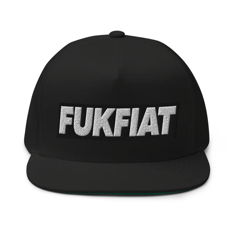 FUKFIAT Cryptocurrency 3D Snapback Hat