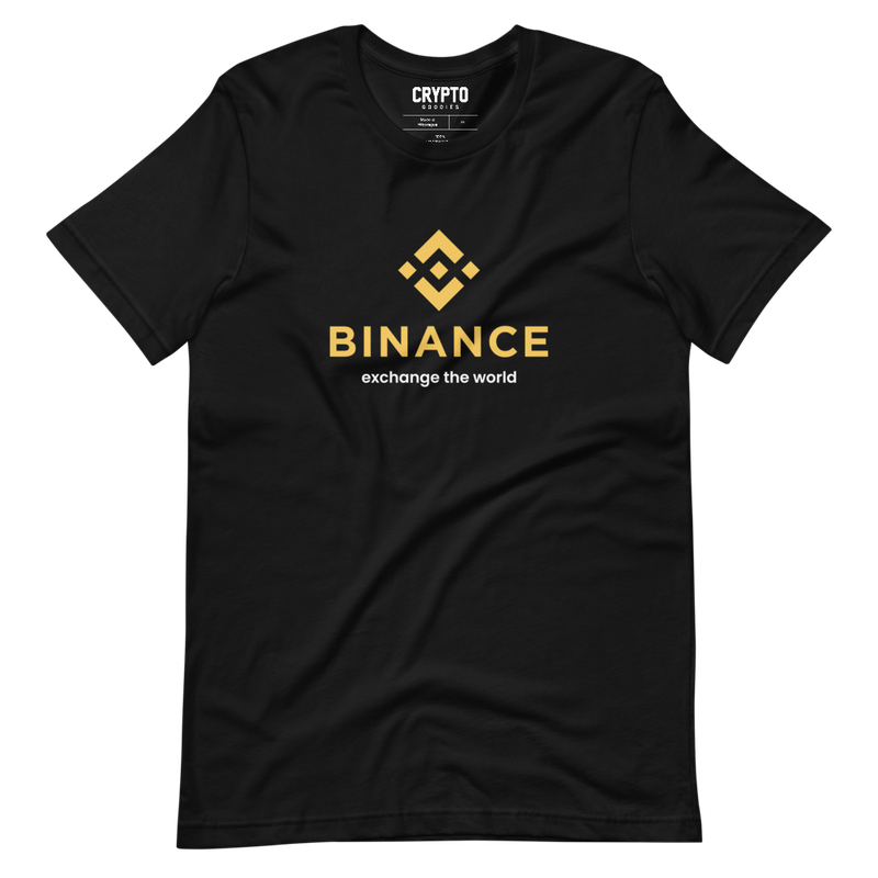 unisex staple t shirt black front 6249e41500090 - Binance: Exchange the World T-Shirt