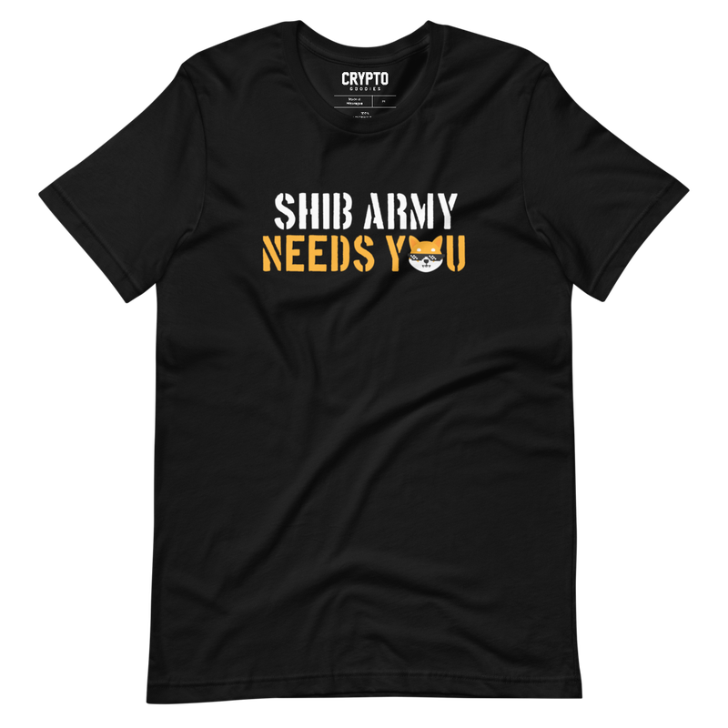 unisex staple t shirt black front 624a1b0fe8759 - SHIB Army Needs You T-Shirt