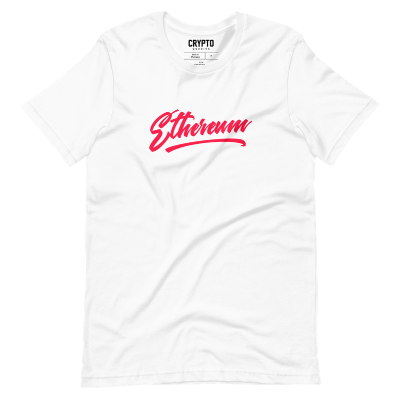unisex staple t shirt white front 6251dadf7cee3 - Ethereum Calligraphy Logo T-Shirt