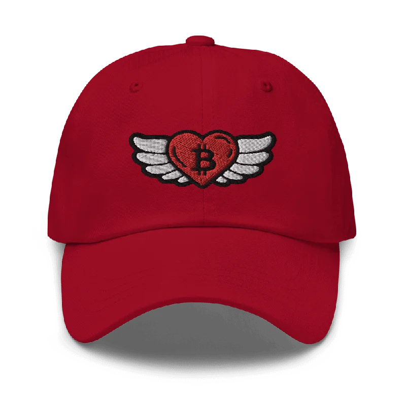 Bitcoin Heart x Angel Wings Baseball Cap