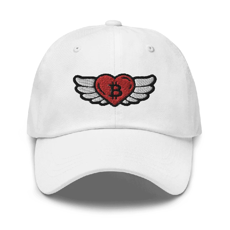 Bitcoin Heart x Angel Wings Baseball Cap
