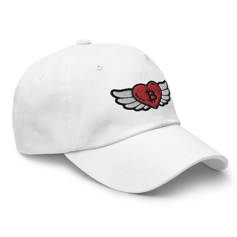 Bitcoin Heart x Angel Wings Baseball Cap