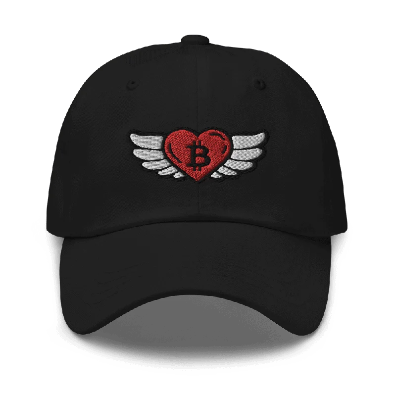 Bitcoin Heart x Angel Wings Baseball Cap