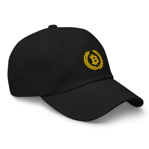 Bitcoin Laurel Leaves Logo Baseball Cap